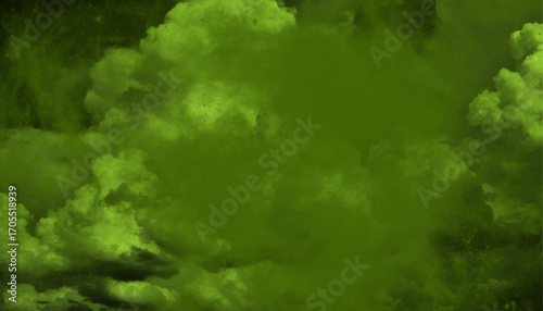 Vibrant Green Smoke Cloud Texture Abstract Background