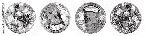 Disco Ball Isolated vector. Disco Ball Bundle. Mirrorball Bundle.