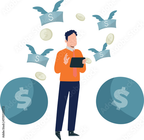 Boy earning money online