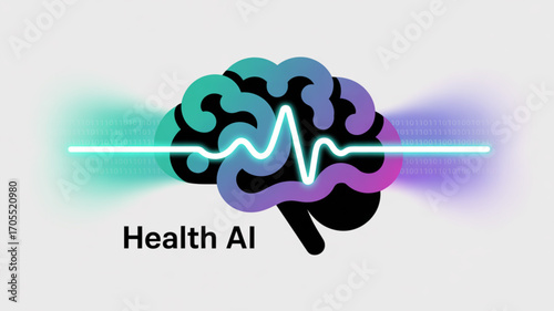 Health ai logo, showcasing the intersection of artificial intelligence and healthcare for innovative solutions