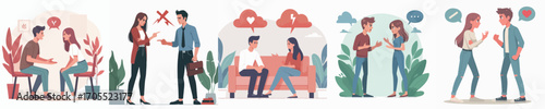 vector of arguing couple