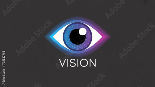 Eye vision logo concept with gradient colors, symbolizing clarity, insight, and foresight, perfect for branding and visual identity projects