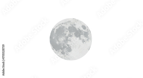Full Moon Celestial Body in Space.