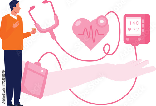 Boy doing cardiology treatment