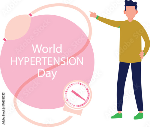 Boy introducing world hypertension day