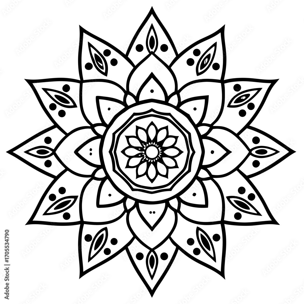 Intricate Henna Mandala Design