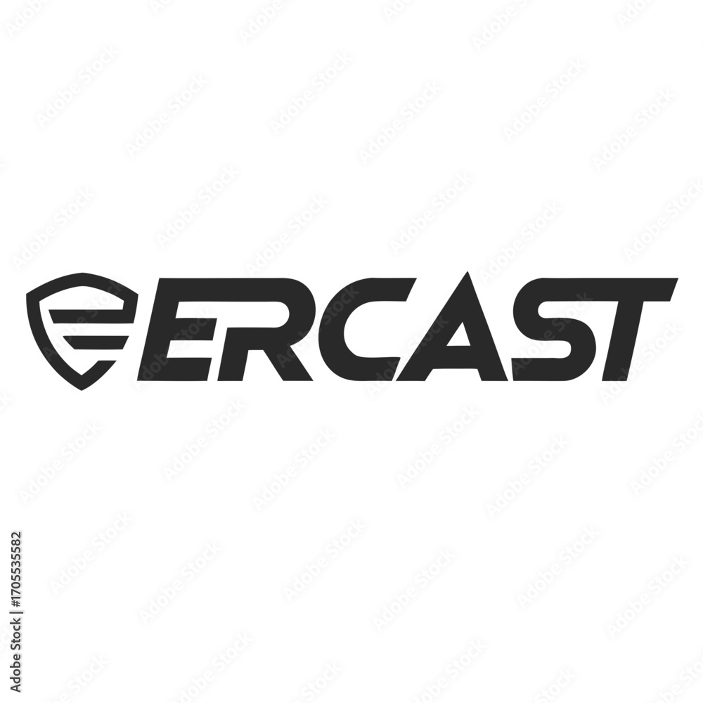 Fototapeta premium Black eercast logo vector graphic design