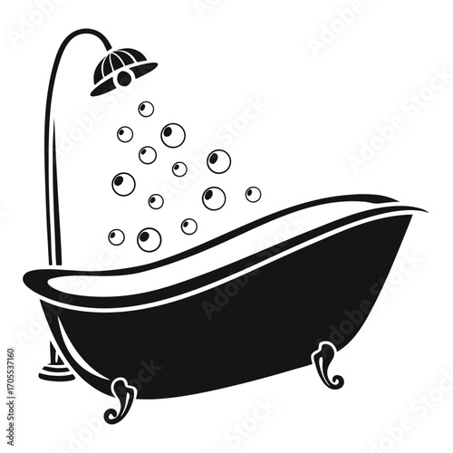 Black bath logo vector graphic design