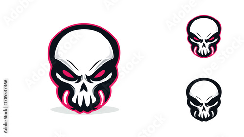Unique Character Logo Icon Mascot Skull Vector Design for Branding Projects