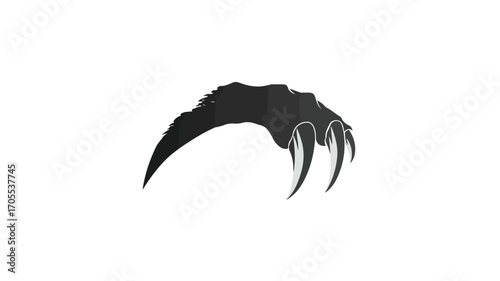 Dynamic Dinosaur Claw Scratches Silhouette Vector Icon for Designs