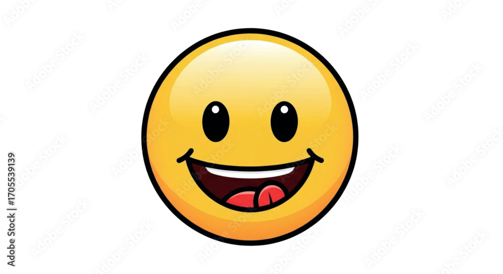 Fototapeta premium Happy Smiley Face Icon.