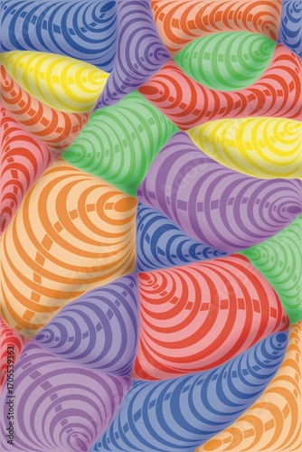 Abstract, scribbling, Doodle, lines of various colors forming an indeterminate shape to create an image, creating an image, multi-colored lines, print, patterns.