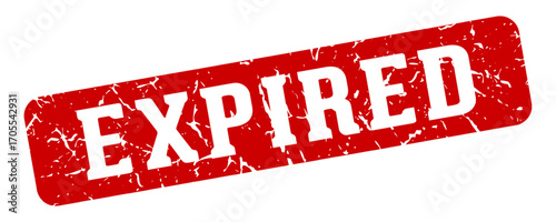 expired rectangular sign. expired stamp