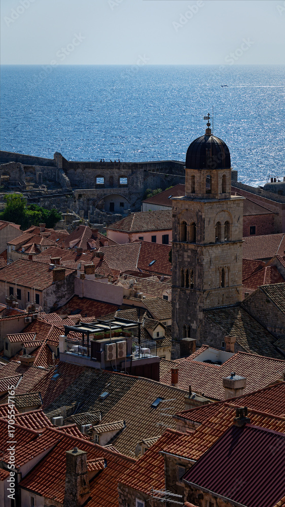 Obraz premium Dubrovniks buildings, roofs and city view 