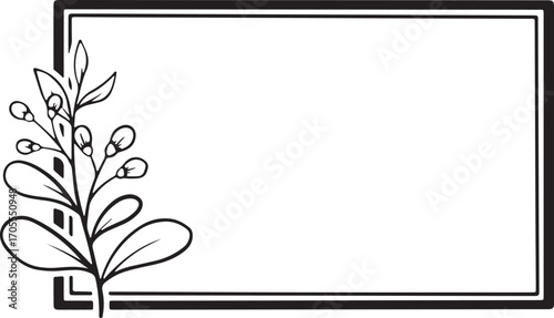 Border Frame Vector – Decorative, Vintage, Classic, Elegant, Corner, Page, Line, Stylish, Retro, Ornament, Outline, Minimal, Graphic, Black, Calligraphy, Old, Decorative Line, Illustration