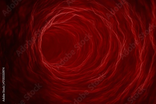 conceptual microscopic view inside blood vessel vein artery biology anatomy medical illustration human body red organic texture circulation flow science healthcare design