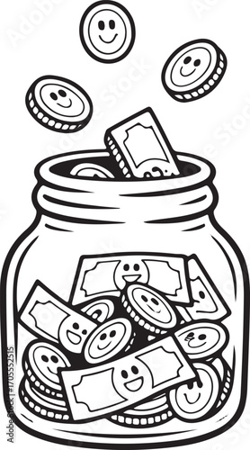 international day for eradication of poverty money jar vector