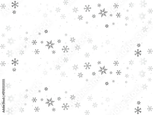 雪結晶小、6白