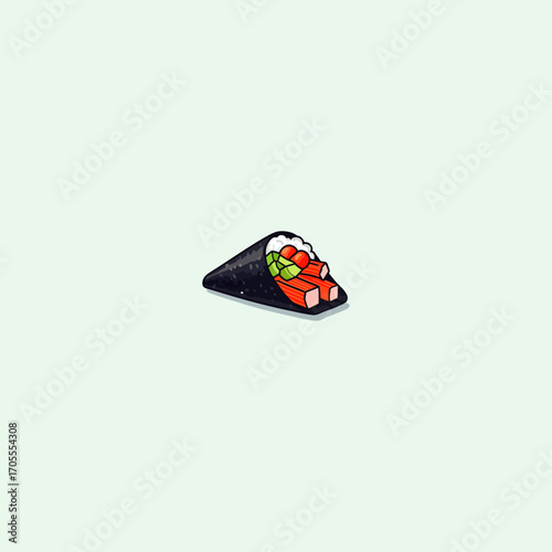 Sushi icon flat vector design.