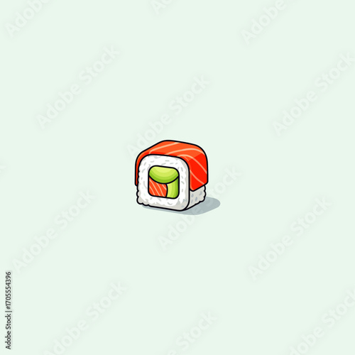 Sushi icon flat vector design.