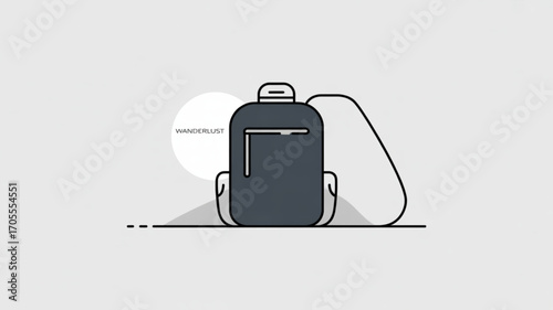 Backpack for travel, school, adventure, and outdoor activities, representing freedom, exploration, and a journey to new destination