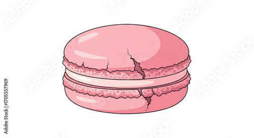 Pink Macaron Dessert Sweet Treat.