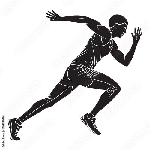 Black training Silhouette Vector, High Quality Illustration on White Background