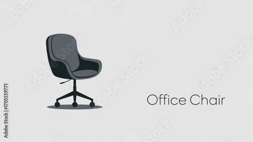 Ergonomic office chair, designed for comfort and support during long work hours, enhancing productivity and wellbeing