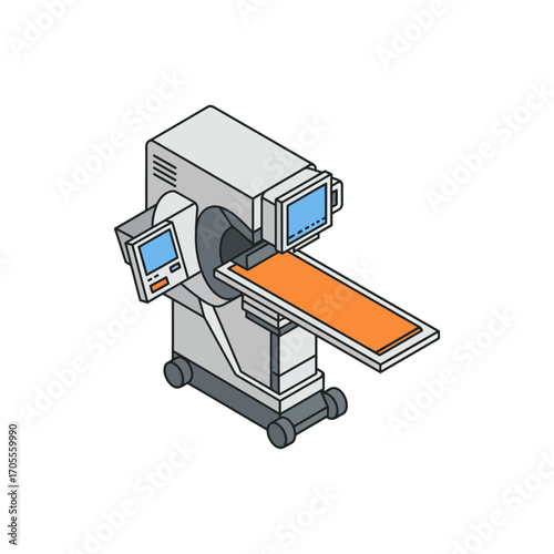ct scanner illustrating medical technology for hospital diagnostics showing a modern x-ray imaging device in a clinic for health care solutions
