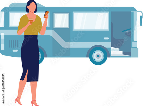 Girl enjoying break during travel