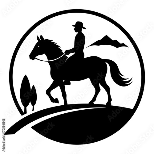 Horse Riding Silhouette