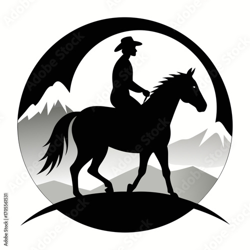 Horse Riding Silhouette