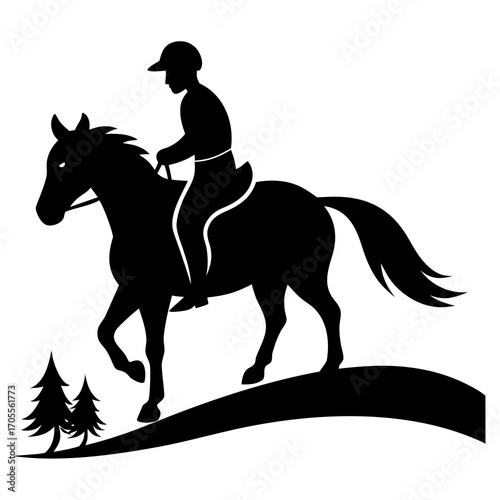 Horse Riding Silhouette