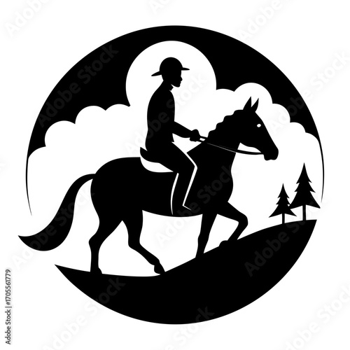 Horse Riding Silhouette