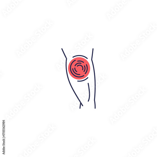 knee pain illustration showing discomfort in the lower limb ideal for health and medical articles about joint problems and musculoskeletal issues