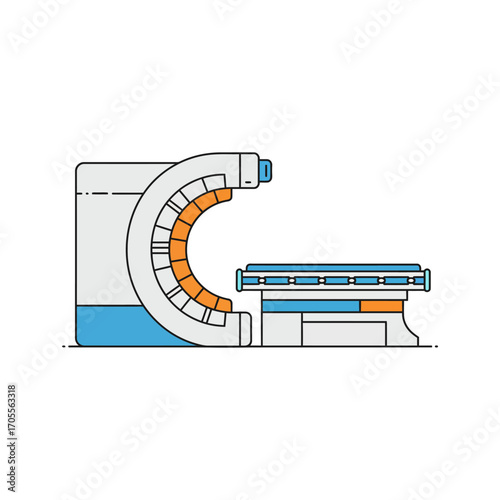 medical c-arm machine illustration a modern hospital diagnostic equipment utilized in radiology and surgery showcasing healthcare technology and innovation