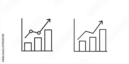 Stylized black and white analytics chart vector, perfect for data analysis, statistics, and business reports.
