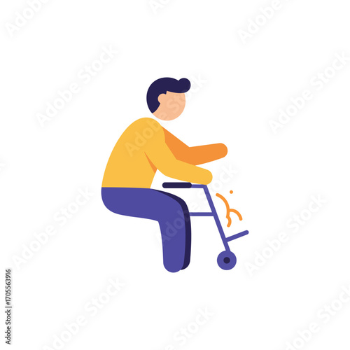 Person using a walker for mobility assistance navigating physical challenges symbolizing healthcare accessibility and independent living suitable for health blogs.