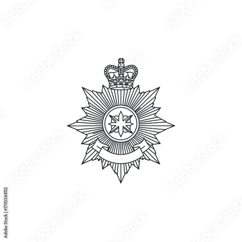 police badge emblem a symbol of law enforcement and civic duty ideal for illustrating public service and the importance of community safety.