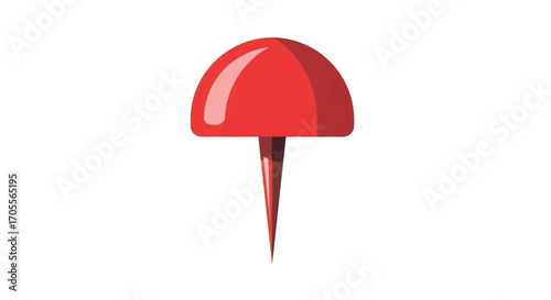 Red Thumbtack Pushing Down.