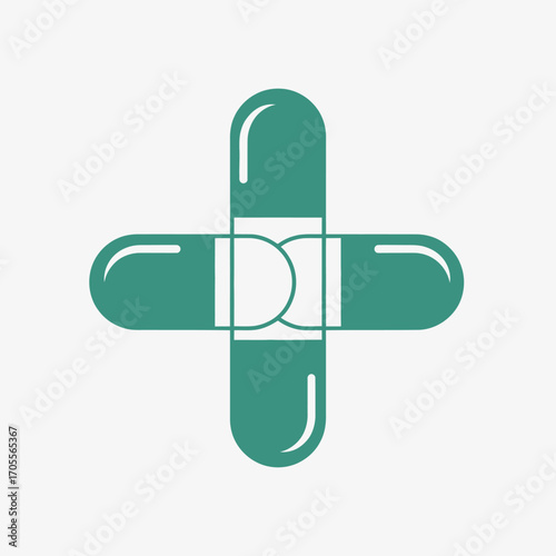 Medical Cross Pharmacy, Healthcare, Medicine, Pills, Capsule Icon