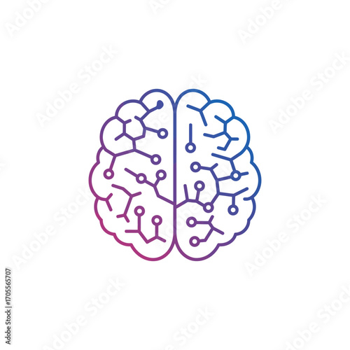 ai brain network depicting neural connections and machine learning perfect for illustrating artificial intelligence digital transformation and future tech