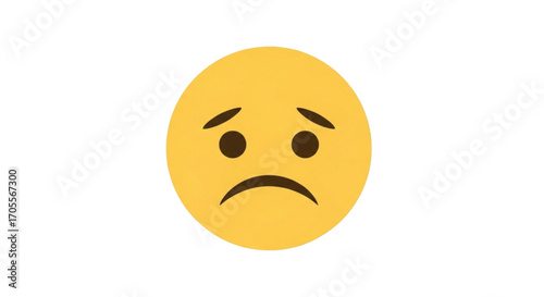 Sad face emoji with downturned mouth and eyebrows.