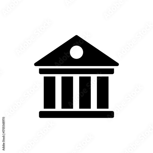 Bank icon vector for web and mobile app. Bank sign and symbol, museum, university