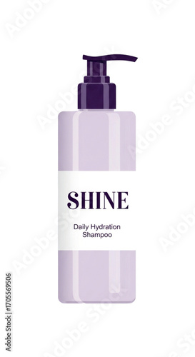 Shine Daily Hydration Shampoo Bottle with Pump.