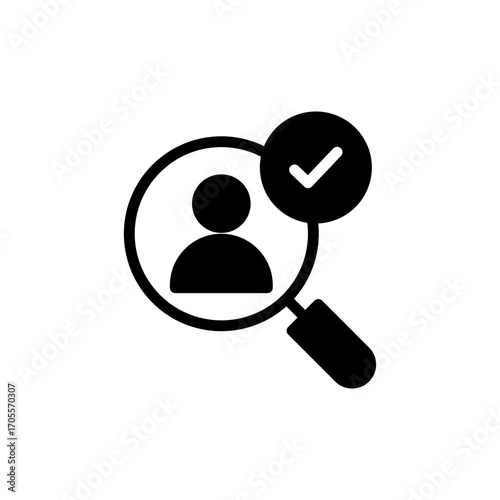 Hiring icon vector for web and mobile app. Search job vacancy sign and symbol. Human resources concept. Recruitment