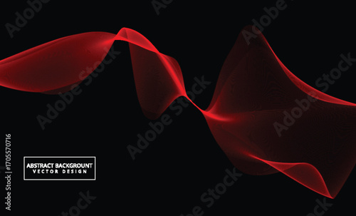 Transparent Smoky Wave Flow Background with Elegant Red Gradient Lines and Smooth Airy Motion Effect for Abstract Modern Digital Artwork, Futuristic Design, and Creative Visual Concepts