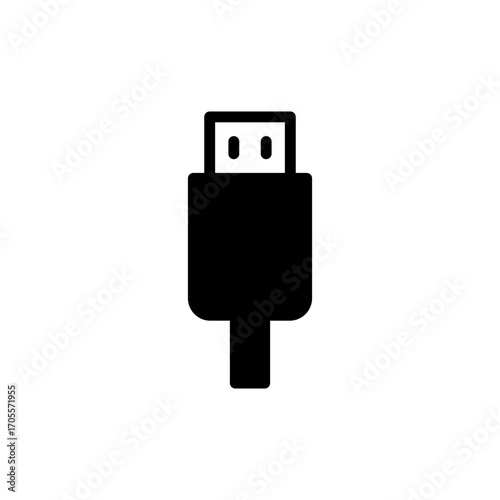 Usb icon vector for web and mobile app. Flash disk sign and symbol. flash drive sign.