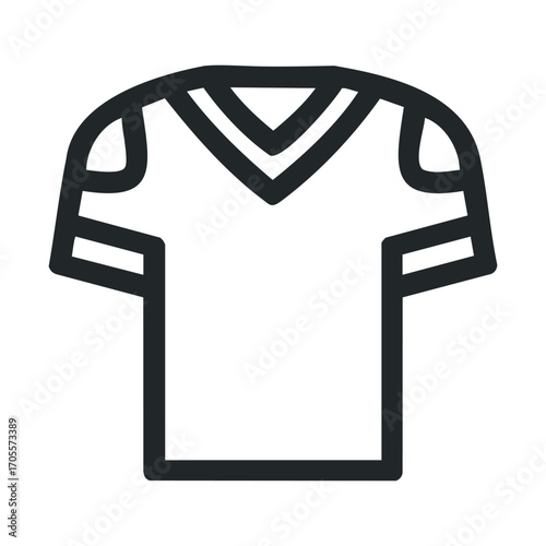 Outline of a sporty t shirt design suitable for casual wear. Vector illustration