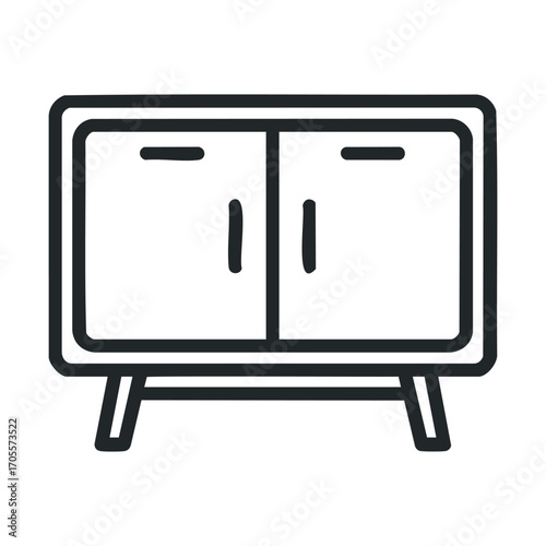 Modern minimalist furniture design for home interiors. Vector illustration
